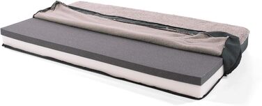 Ортопедичне ліжко для собак Balu, XXL (120x100 см), коричневе, з пам'яті ефекту, дихаюче, нековзне, знімний чохол