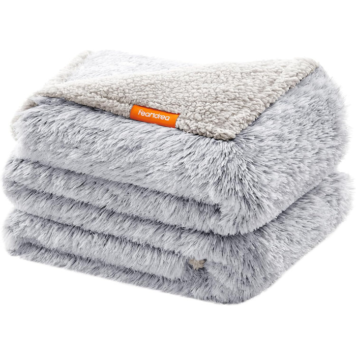 Водонепроникний килимок для собак Feandrea з довгим плюшем, XXXL (229 x 203 см), Sherpa, двосторонній, для собак, людей, котів