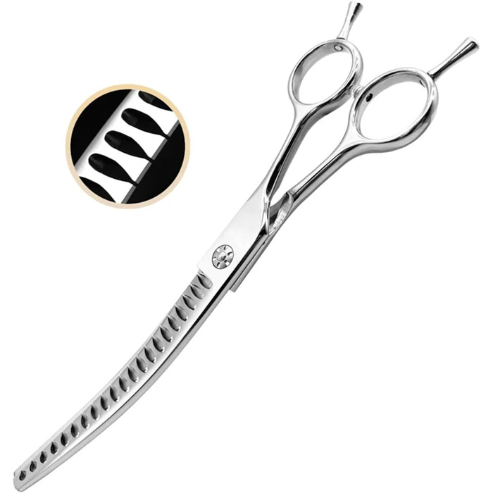 Професійна витончувальна ножиця для собак та котів 7.0 дюймів, з регулюванням, для грумінгу вдома (тонкість 75%)