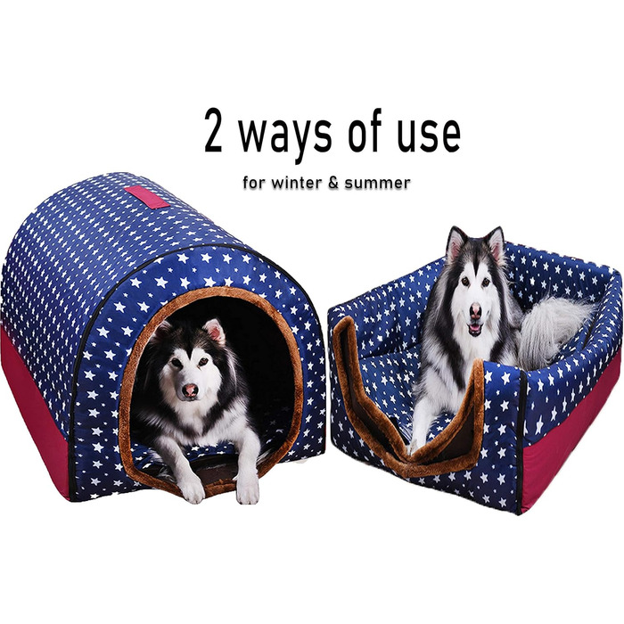 Будинок для собак великого розміру з дахом, для лабрадора, заспокійлива печера, середній розмір, можна прати, ортопедичний матрац, плетений кошик, підігрівальний матрац, проти тривоги, Джамбо, невеликий намет, міцний