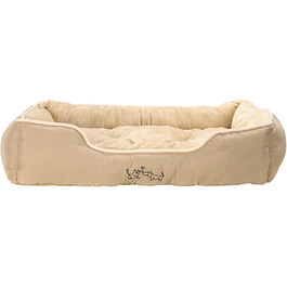 Лежак для собак і котів Dehner Lieblinge Sammy 90x70x20 см, поліестер, бежевий