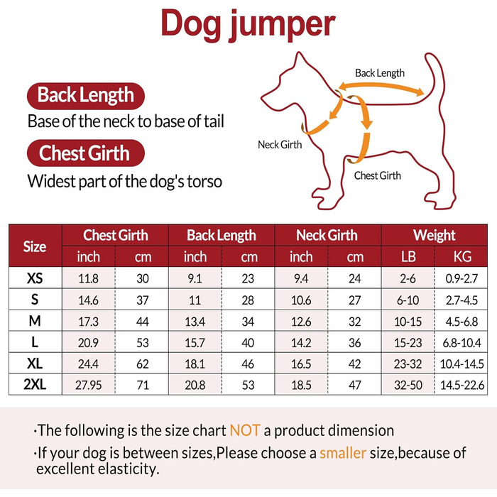 Пуловер для собак на Різдво, великі породи, з рожевим горлом, з малюнком сніжинок, для собак, різдвяний костюм, L, обхват грудей 53 см, червоний
