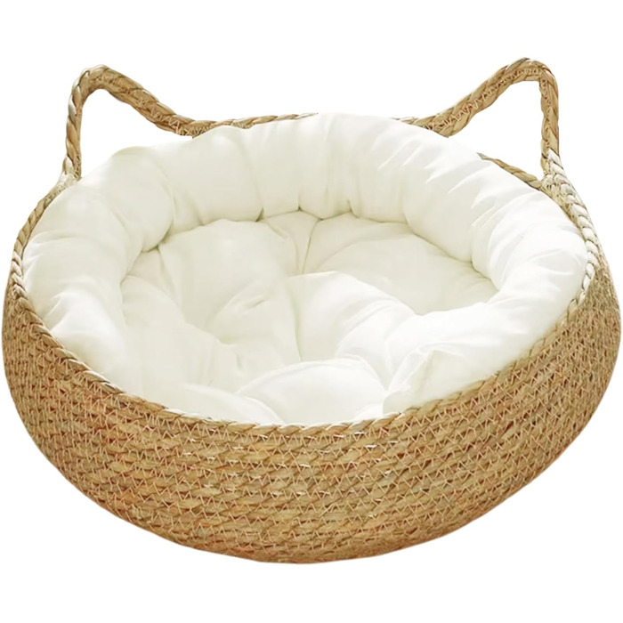 Кігтеточка-гніздо для котів Obelunrp, 43 см, кругленьке, з м'яким подушечком, стійке до подряпин, для дому, підходить для великих котів (середнього розміру)