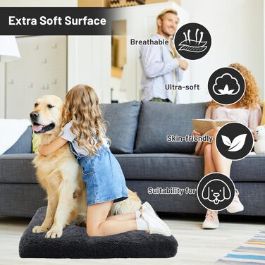 Крісло-ліжко для собак XL, 100x60x8 см: м'яке, зручне, з неслизьким дном