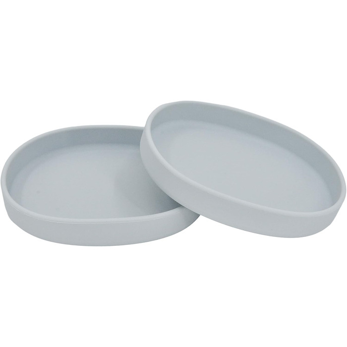 Набори мисок для котів та собак Bebeibon: силіконові, неслизькі, 330 мл, сірі (2 шт.)