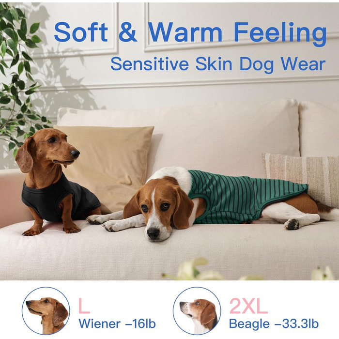 Флісовий пуловер для собак, 3 шт. в упаковці, зелений, XS, еластичний, теплий світшот для цуценят, домашній одяг, м'яка зимова сорочка, для шарування під куртки, одяг для собак у відпустку, X-Small, зелений