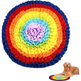 Інтерактивна килимок-нюхалка для собак, кошенят, кроликів та хом'яків. Повільне годування. Кругла форма