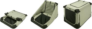 Складаний контейнер-переноска для собак Maelson Soft Kennel, бежевий, розмір S, 72x52x51 см