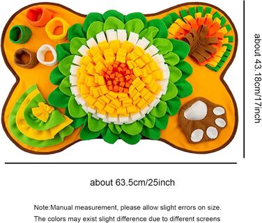 Килимок для собак, 63,5 x 43,2 см, великий, миючий, з дзвоником, антиковзкий, для інтелектуальних ігор, іграшка-головоломка для собак