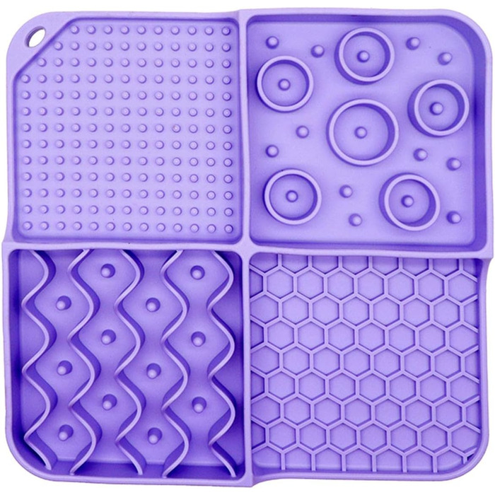 Лежак-ліжечко для собак і котів Kowaku з силіконовим ліжечком для ласощів, фіолетовий