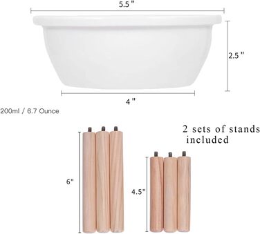 Підвищений годівниця для котів з підставкою, бамбукова підставка з 3 мисками (кераміка/нержавіюча сталь), неслизькі та знімні ніжки