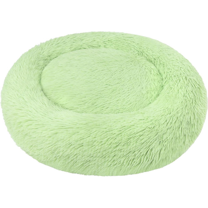 Кругле собаче ліжко Normani для великих та маленьких собак - ергономічна подушка-бублик. Собача лежанка з високим бортиком (М'ята, 100x100x28 см)