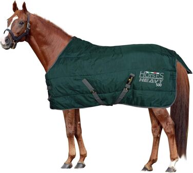 Зимова ковдра для коня 500g, утеплена, м'яка, зручна, для стійла, чорна, зелена, 162 см