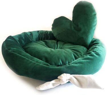 М'яке лежанка-подушка для собак Love Gifts® | Ортопедичний лежанка для собак середніх та маленьких порід | Зелений колір