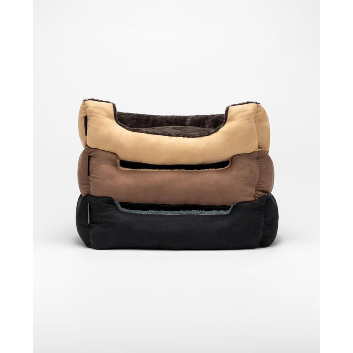 Килимок для собак Lionto з двостороннім подушками та неслизьким дном, 90x70 см, бежевий/коричневий