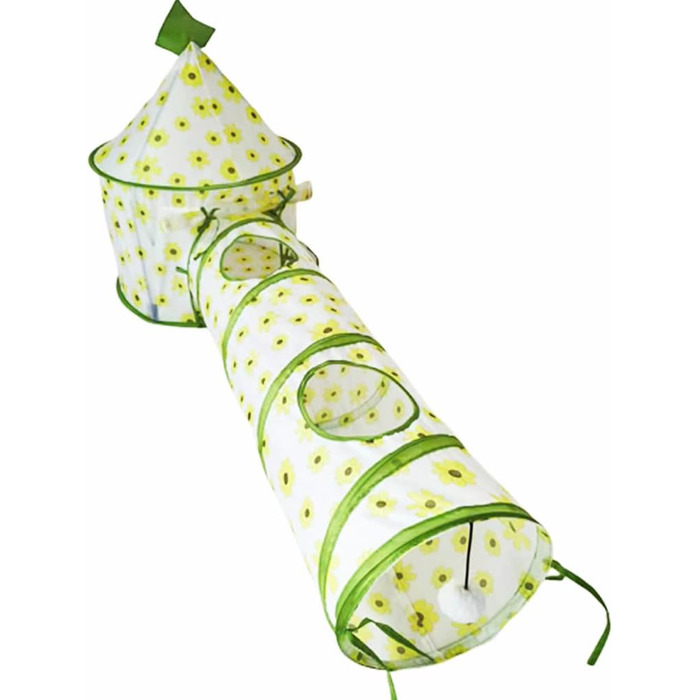 Ігровий тунель для котів та тварин, Pop-Up тунель, складаний, зелений