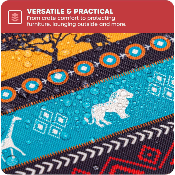 Підстилка для переноски Kalahari від Downtown Pet Supply, 73,7 x 50,8 см, водонепроникна, Ripstop Nylon, можна прати в машині, розмір M, L 74 x 51 x 51 см