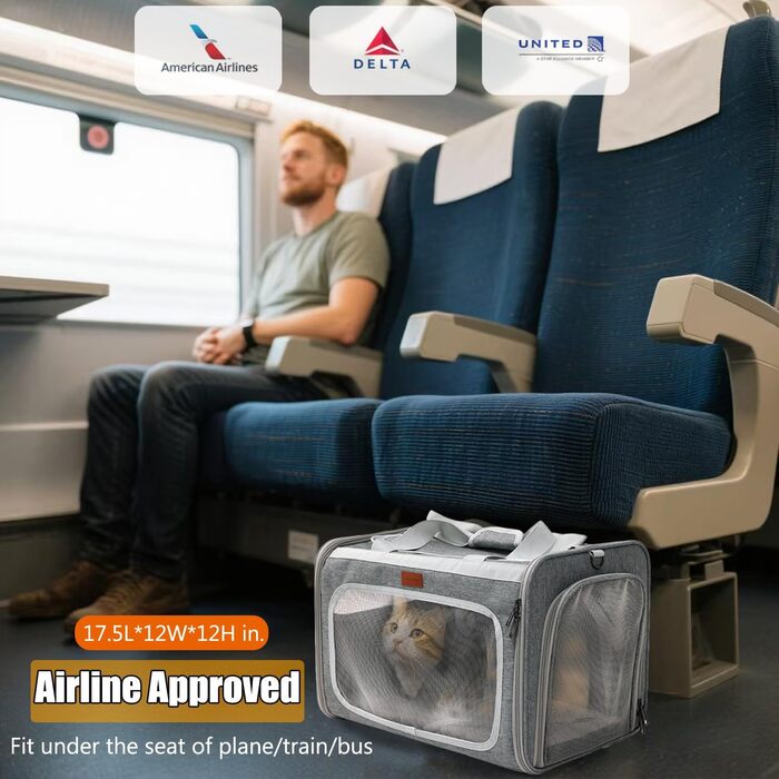 Трансформер для котів та собак, L, рожевий/сірий - переноска для подорожей, переноска для тварин, переноска для маленьких собак, переноска для кошенят