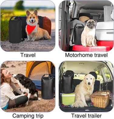 Велика переносна сумка для тварин, 15 л, чорна. Водонепроникна сумка для подорожей з тваринами, для кемпінгу та походів