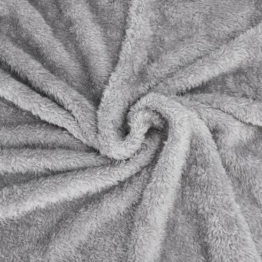 М'яка флісова підстилка для собак і котів Nobleza, 160 x 120 см, світло-сіра