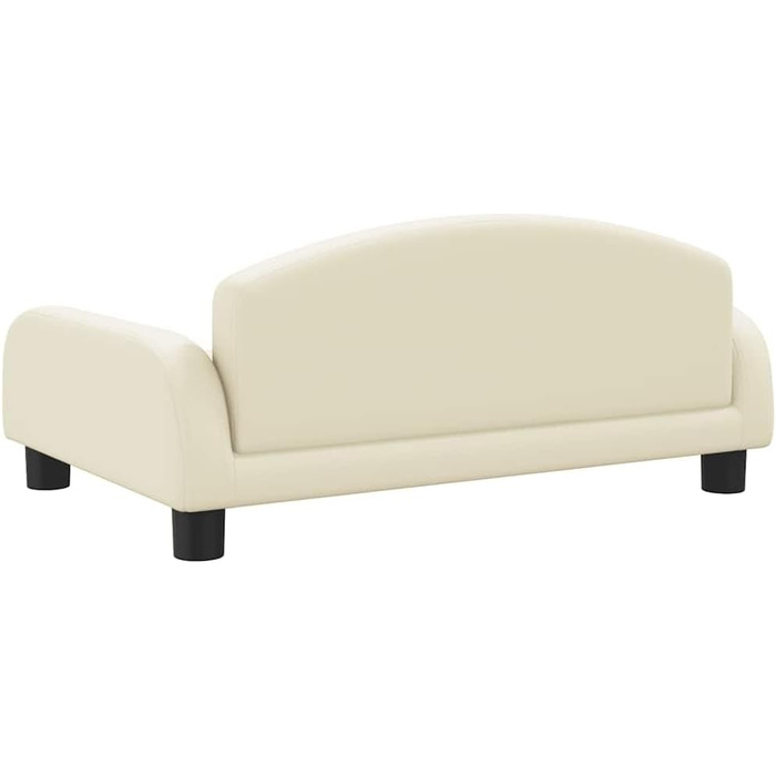 Крісло-ліжко для собак, м'яке ліжко для тварин, диванчик для маленьких собак та котів, штучна шкіра, 70 x 45 x 30 см, кремовий колір