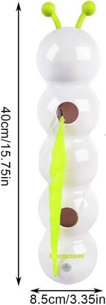 Іграшка для котів Quixion Wuselwurm: інтерактивний черв'ячок з присоскою, для дому