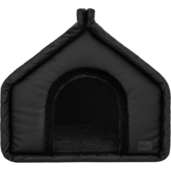 Будка для собак та котів, велика R3 - 60 x 50 см, чорна