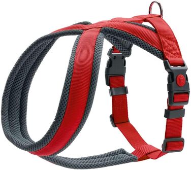 Нашийник для собак HUNTER LONDON COMFORT: дихаюча сітка 3D, 2-ступеневе регулювання, безпечна застібка, міцний, легкий, зручний у догляді, червоний, розмір M