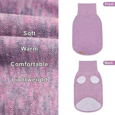 Светр для собак Mosucoirl: теплий пуловер, толстовка-світшот для маленьких, середніх та великих собак XS-4XL (3XL, фіолетовий)