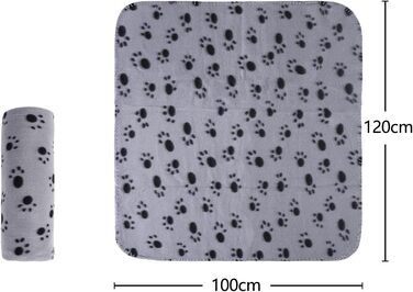 М'яка флісова підстилка для собак і котів Nobleza, 75x75 см, сіра