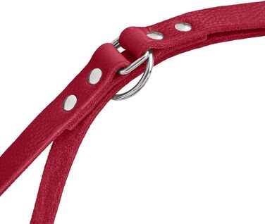 HUNTER Рулетка для собак Grenada, червона, з натуральної шкіри, 13/200, 1,3 см, 200 см, ручна робота, Німеччина, для тренувань та повсякденного використання