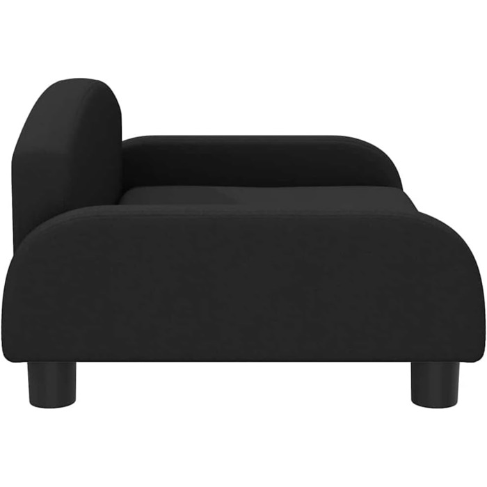 Крісло-ліжко для собак, м'яке ліжко для собак, лежанка для маленьких собак та котів, чорний ковдровий матеріал, 70 x 45 x 30 см