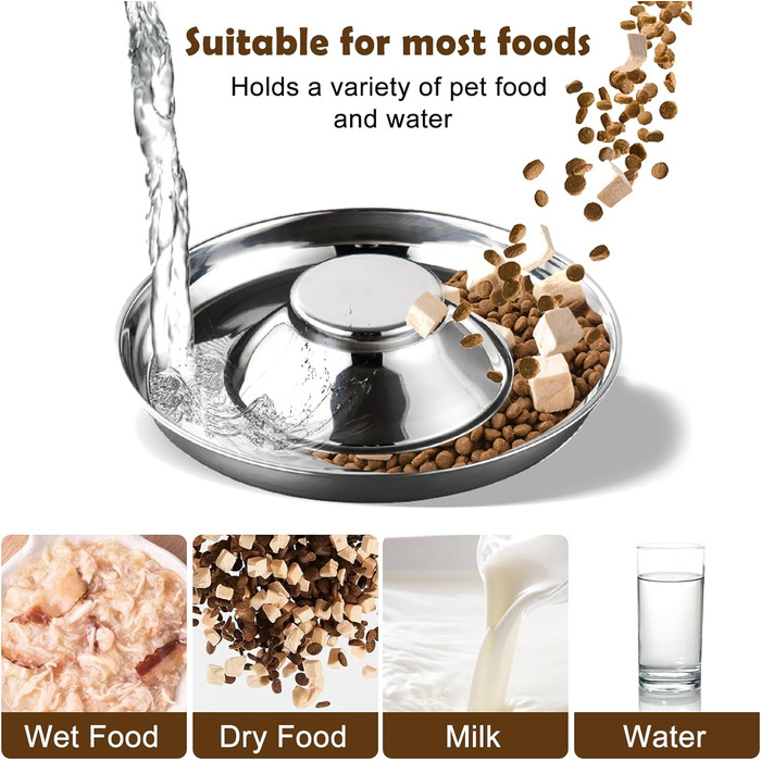 Набір з 4 мисок для собак Surmounty: миски для корму та води з нержавіючої сталі, для середніх та великих собак, годівниця для собак, котів та інших домашніх тварин