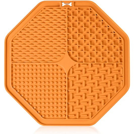 Слинява для собак з присосками, 2 шт. - слинява для собак, повільний годівник, для грумінгу та дресирування (помаранчевий)