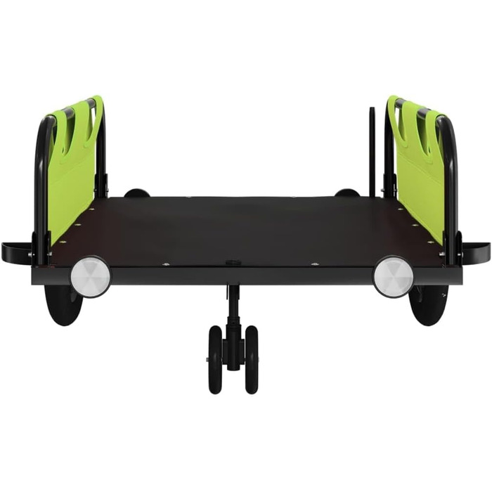 Причіп для велосипеда, вантажний/для собак, зелений, з оксфордської тканини та металу. Підходить для покупок, подорожей, легко збирається