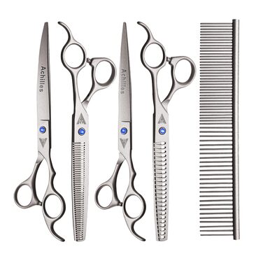 Набір професійних ножиць для грумінгу собак Achilles – 17,8 см, для догляду за шерстю