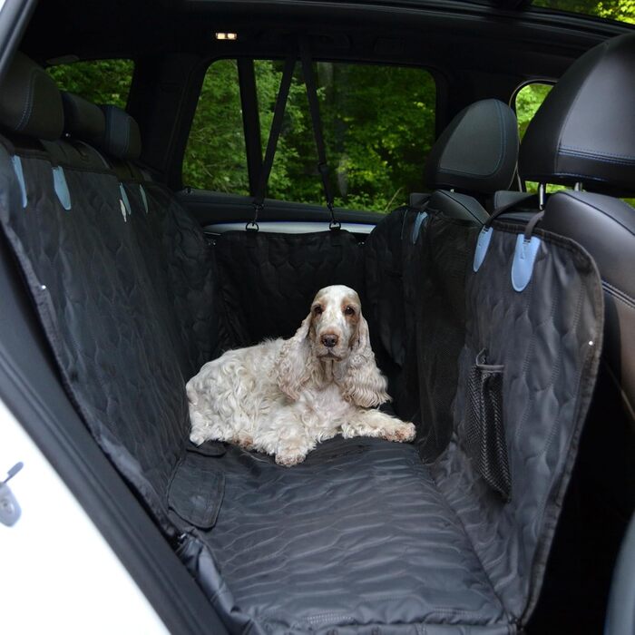 Накидка для собак у машину - захист заднього сидіння, шкіряна, сумісна з ISOFIX, неслизька, водовідштовхувальна, універсальна