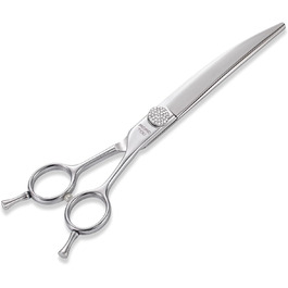 Професійна вигнута коса для грумінгу собак та котів, 440C сталь, 20.3 см