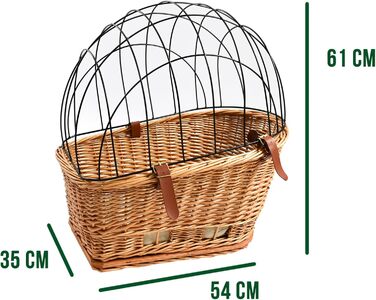Плетенний кошик для велосипеда на багажник для собак та котів, кріплення на багажник