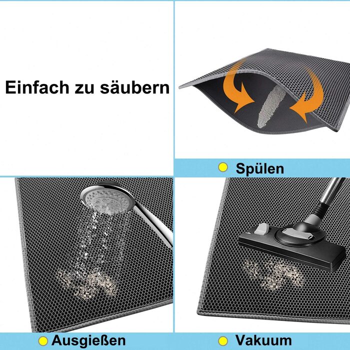 Килимок для котячого туалету Pieviev Katzenklo Matte з водовідштовхувальним шаром, дизайн 
