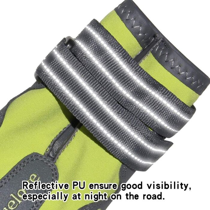 Водонепроникні чоботи для собак Truelove, 4 шт. в упаковці, зелені, з світловідбиваючими ременями