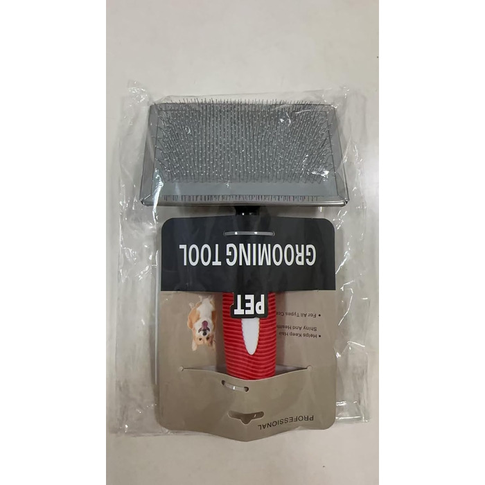 М'яка щітка Slicker з захисними кульками та масажним стрижнем для чутливої шкіри, для собак, котів, Лабрадудів з коротким та довгим волоссям. Видаляє ковтуни та відмерле волосся.