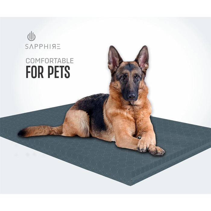 Водонепроникний килимок для собак у клітку, сертифікований FR, міцний, для вулиці, розмір L, 108 x 72 x 5 см, чорний