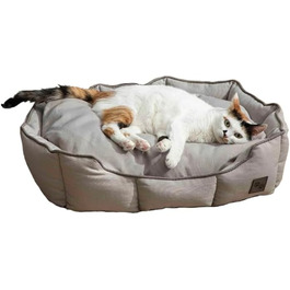 Килимок для кота та собаки, 40x60x17 см, сірий, знімний чохол, миючий, English Home