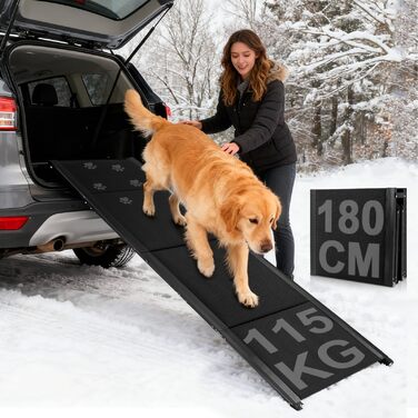 Східці для собак у машину, розкладні, 180x50 см, для великих собак, до 115 кг, SUV та LKW