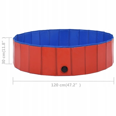 Басейн для собак 120x30 см, червоний