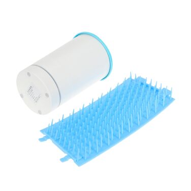 Машина для миття лап тварин Healeved USB, силікон, ротаційна мийка лап для собак і котів, блакитно-білий, 16.4*10.4*2.3 см