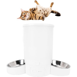 Автомат годування котів Ejoyous з 2 мисками, 3л, WiFi, програмування, запис голосу, керування через додаток