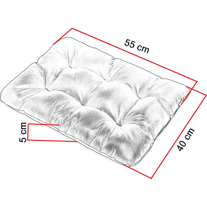 Крісло-лежанка для собак SuperKissen24, розмір M, 55x40 см, сірий колір - водовідштовхувальне, миється