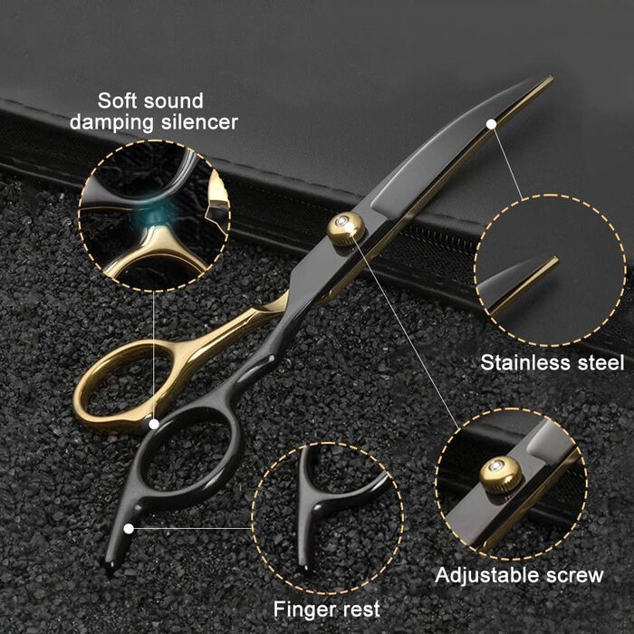 Набір ножиць для грумінгу собак, 7-в-1: ножиці з нержавіючої сталі з безпечними закругленими кінцями, ножиці для стрижки шерсті собак, ножиці для грумінгу котів та собак